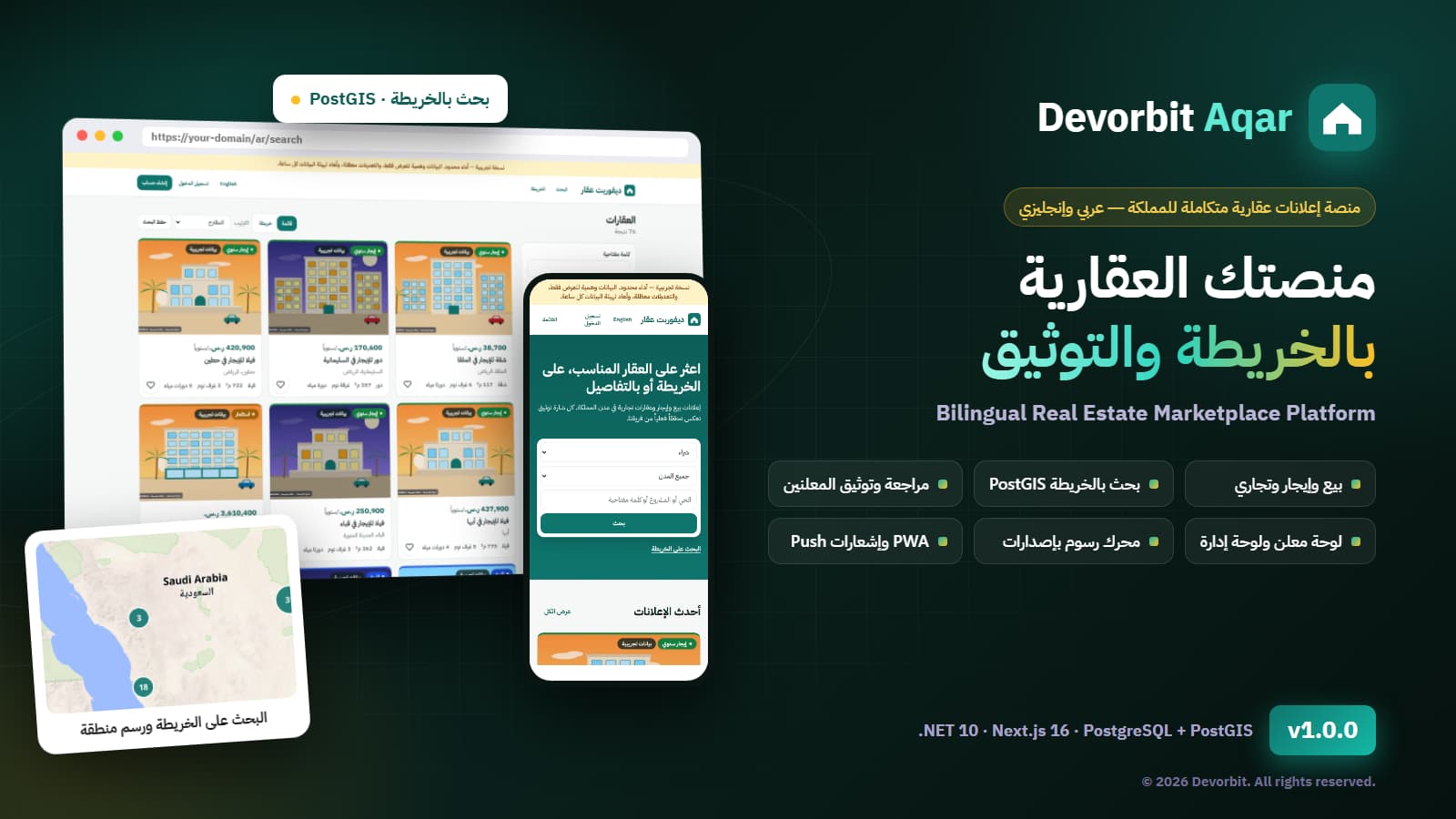 Devorbit Aqar — منصة إعلانات عقارية متكاملة